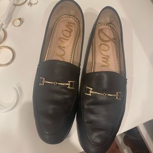 Sam Edelman Loraine Black Leather Loafers in Black
